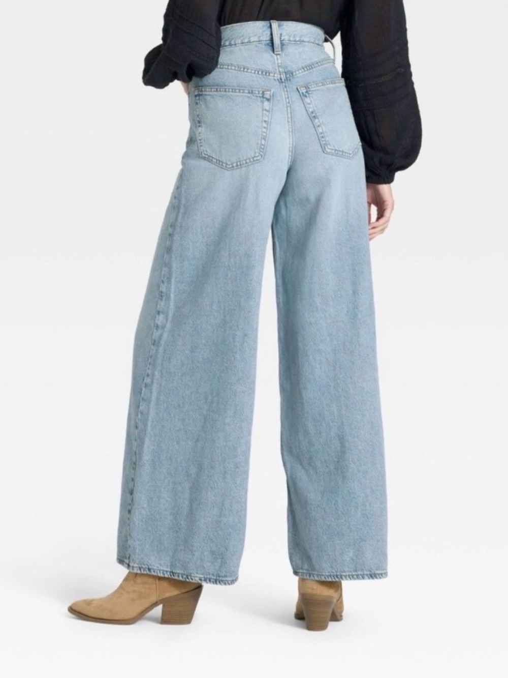 Universal Thread Light Blue High-Rise Palazzo Wide Leg Jeans